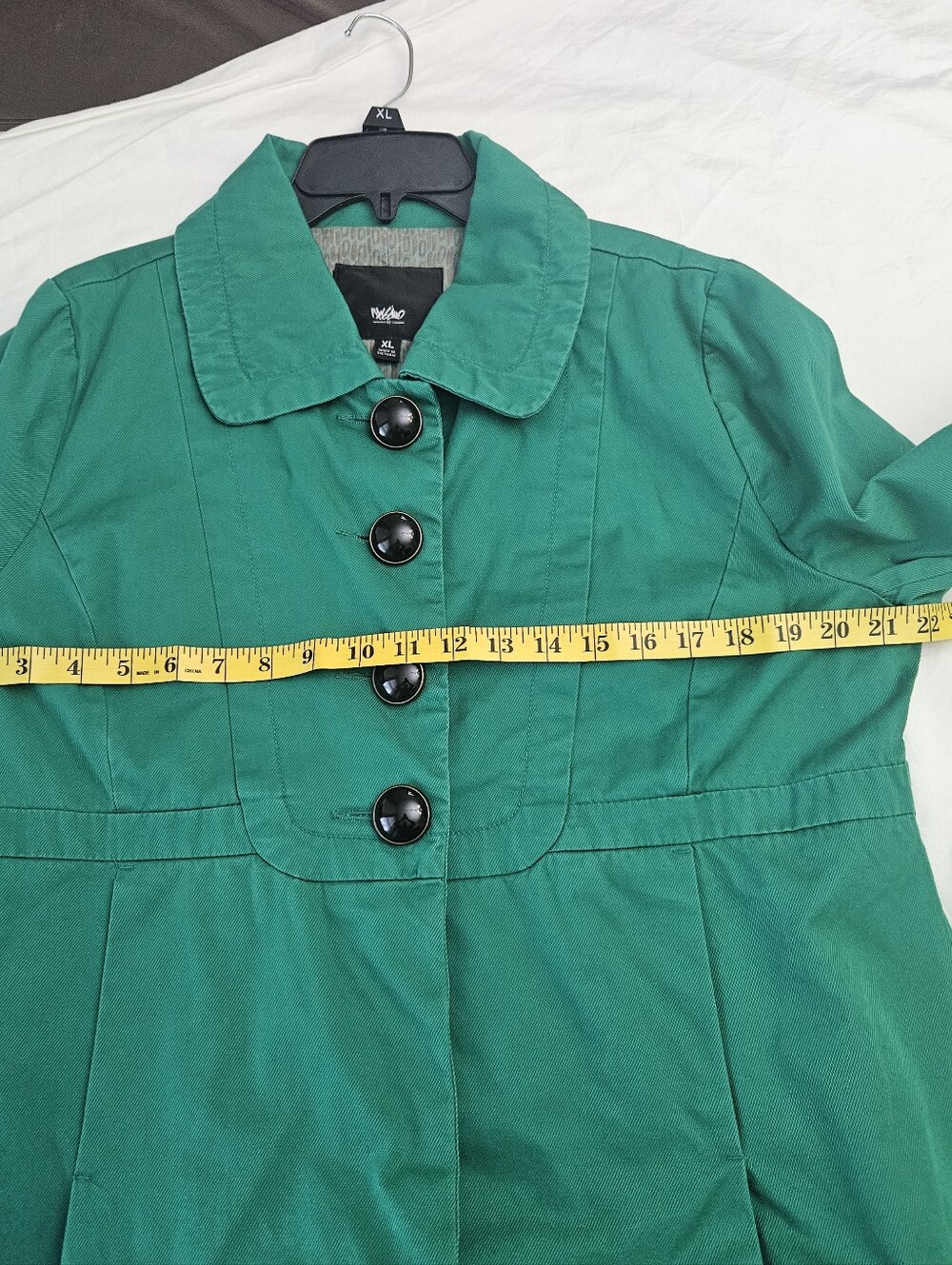 Mossimo Green Women's Button-Front Jacket - Picture 6 of 8